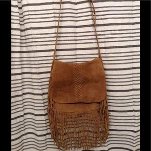 RAJ - Oversized Suede Fringe Bohemian Bag